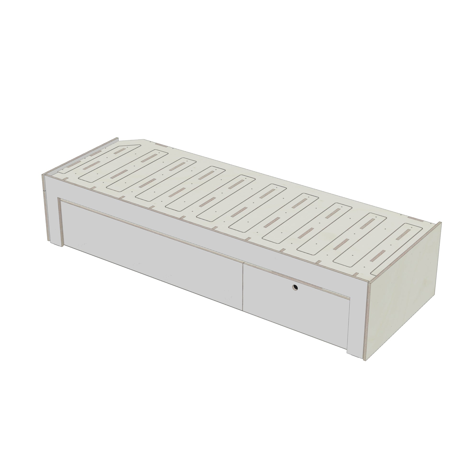 Laengsbett 200 cm - Rendering
