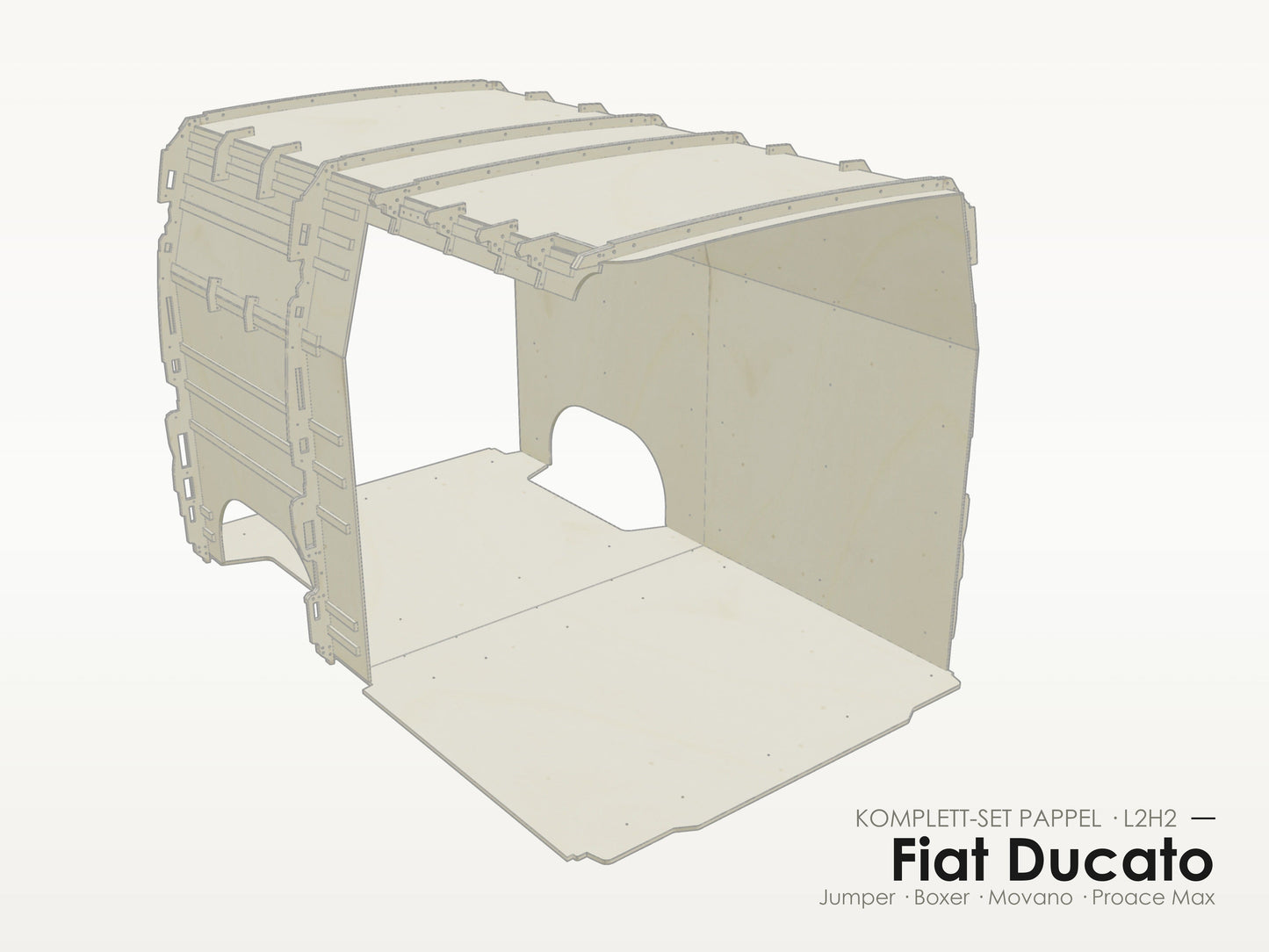 Fiat Ducato / Jumper / Boxer / Movano / Proace Max – Komplett-Set Pappel L2H2