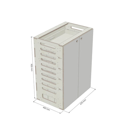 Unterschrank Euroboxen Breit - Rendering