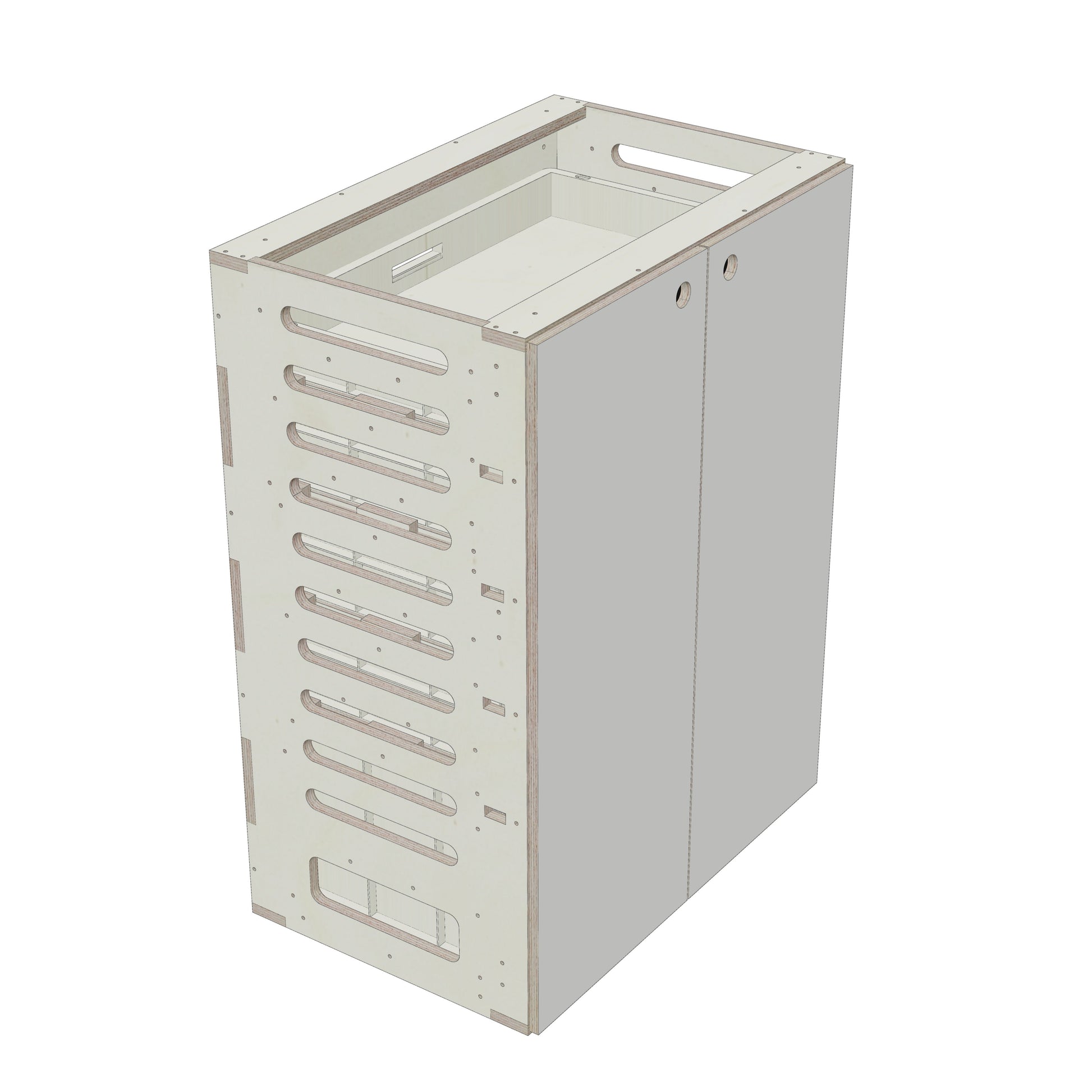 Unterschrank Euroboxen Breit - Rendering
