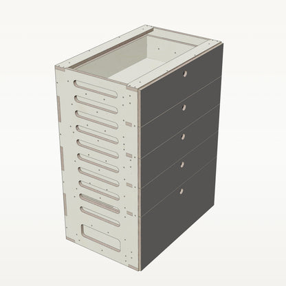 Unterschrank Schubladen Breit - Material_anthrazit