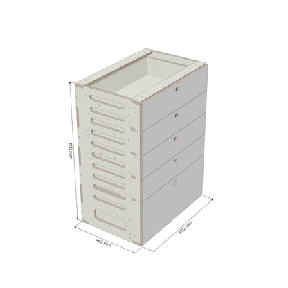 Unterschrank Schubladen Breit - Rendering