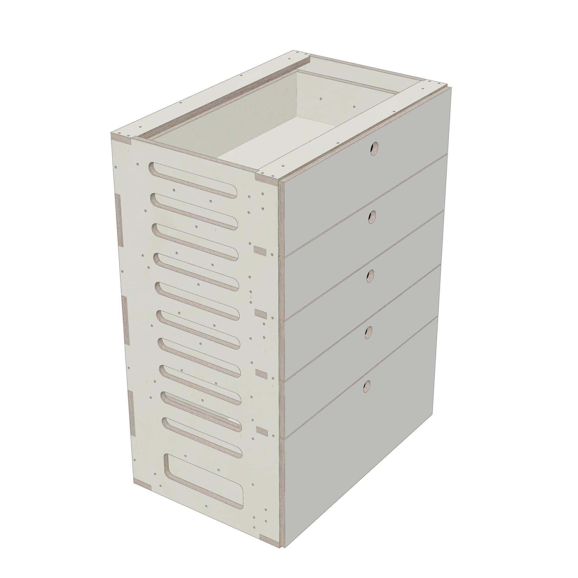 Unterschrank Schubladen Breit - Rendering