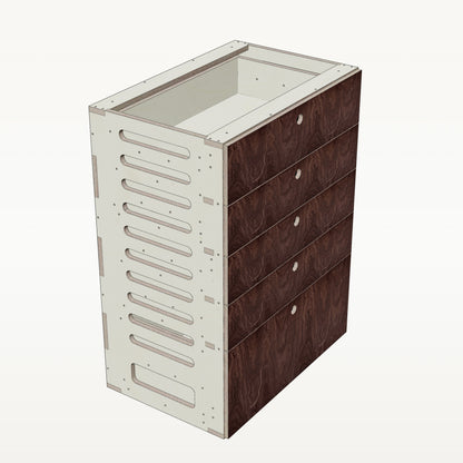 Unterschrank Schubladen Breit - Material_nussbaum