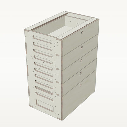 Unterschrank Schubladen Breit - Material_pappel