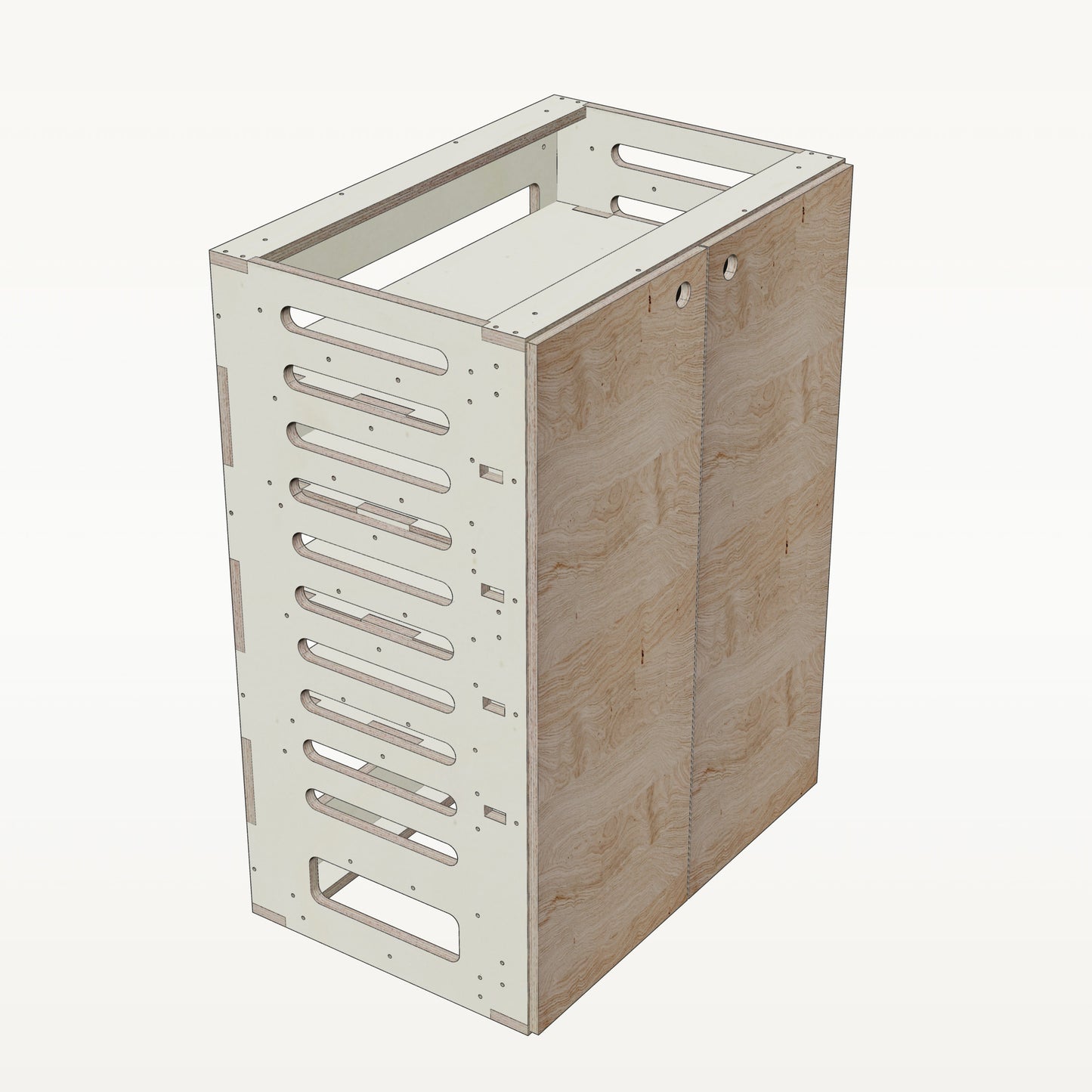 Unterschrank Fachboeden Breit - Material_asteiche