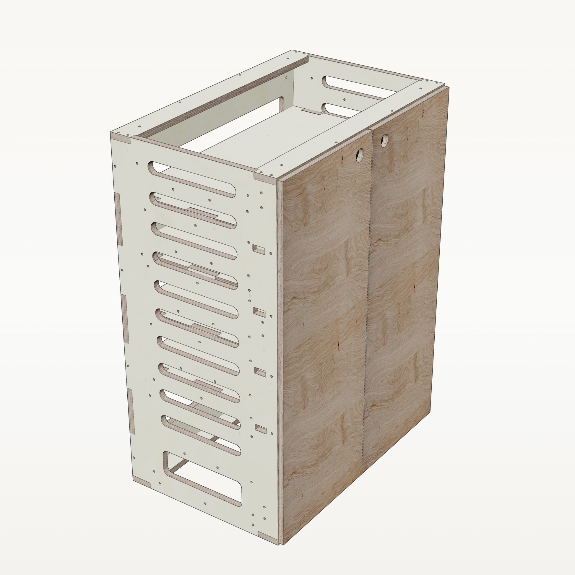 Unterschrank Fachboeden Breit - Material_asteiche