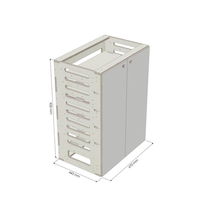 Unterschrank Fachboeden Breit - Rendering