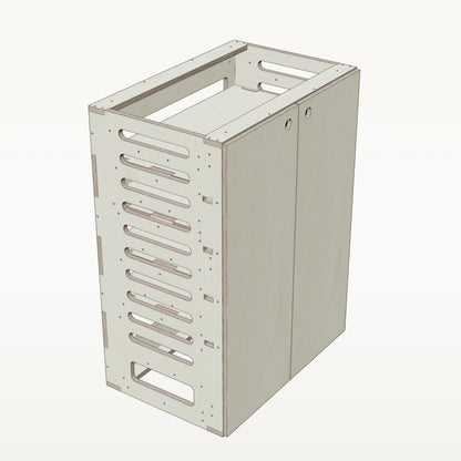 Unterschrank Fachboeden Breit - Material_pappel