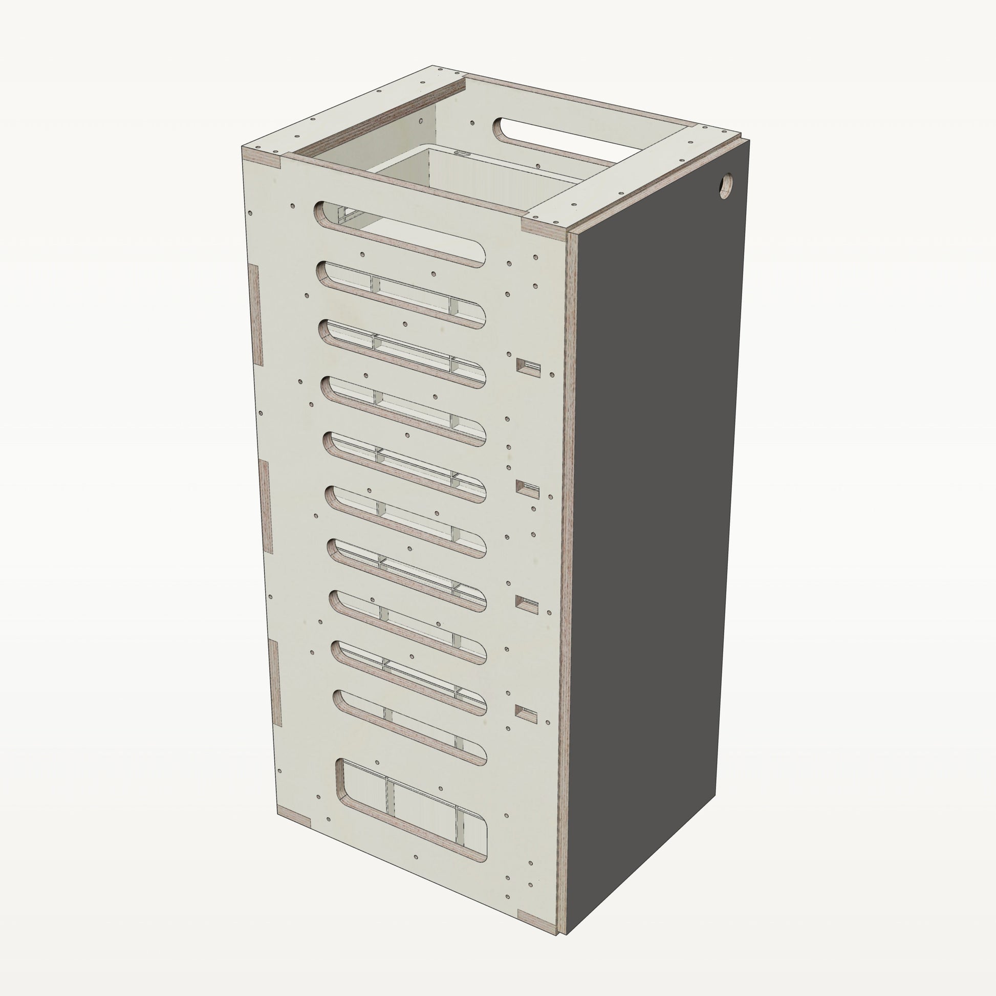 Unterschrank Euroboxen Schmal - Material_anthrazit