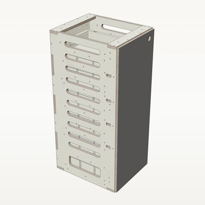 Unterschrank Euroboxen Schmal - Material_anthrazit