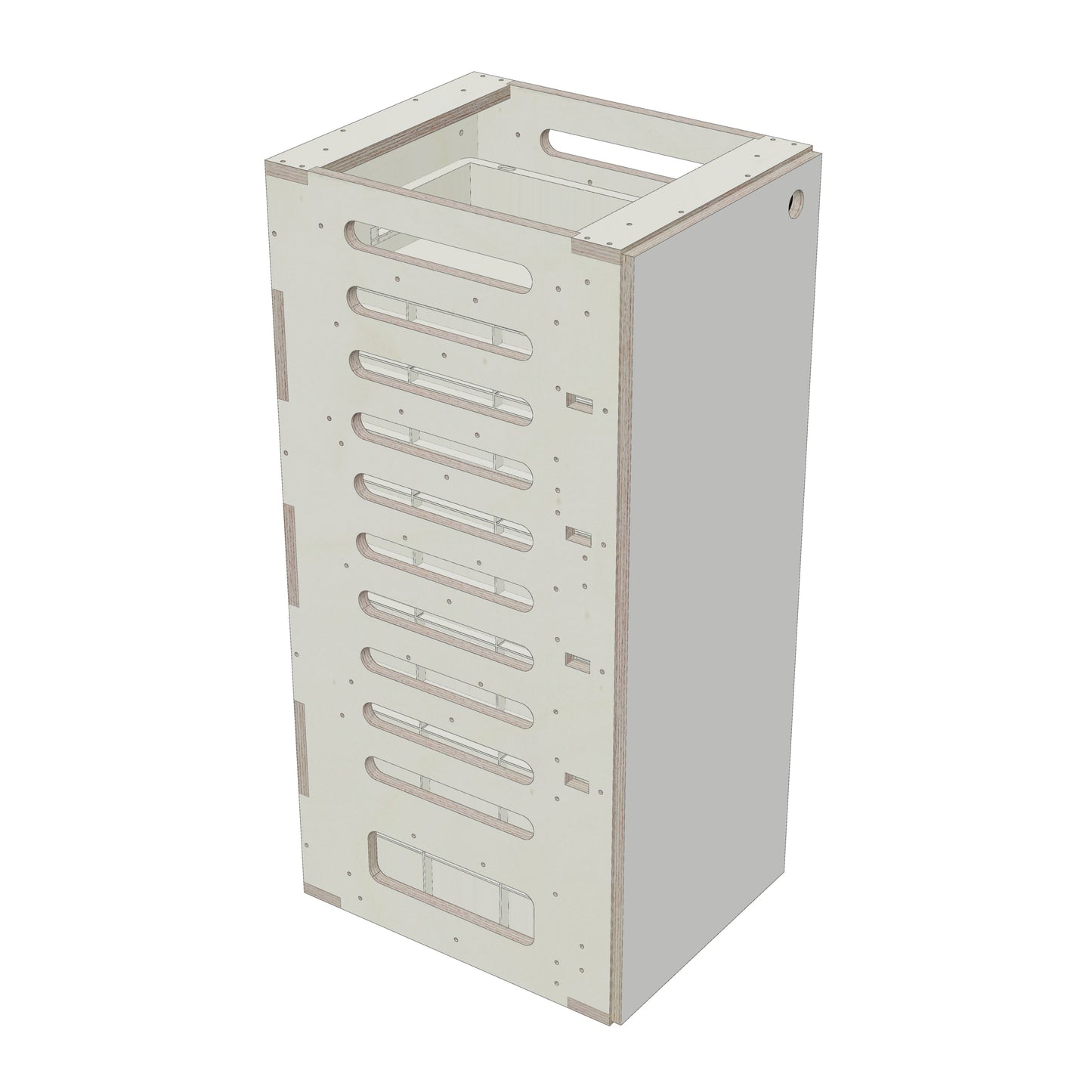 Unterschrank Euroboxen Schmal - Rendering