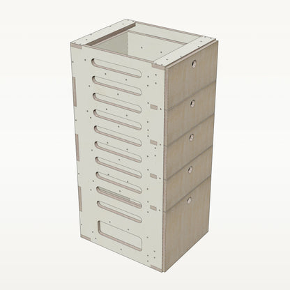 Unterschrank Schubladen Schmal - Material_esche
