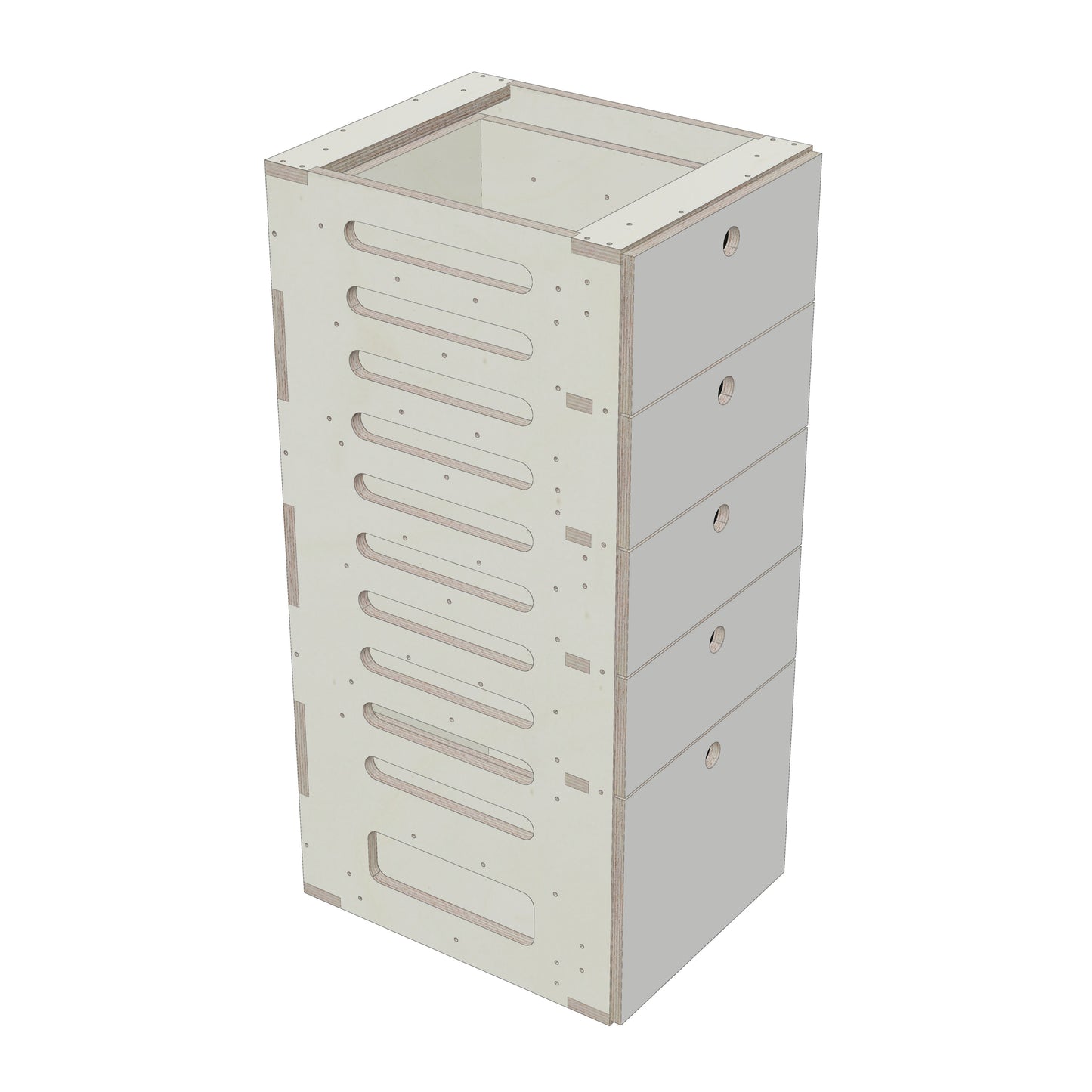 Unterschrank Schubladen Schmal - Rendering