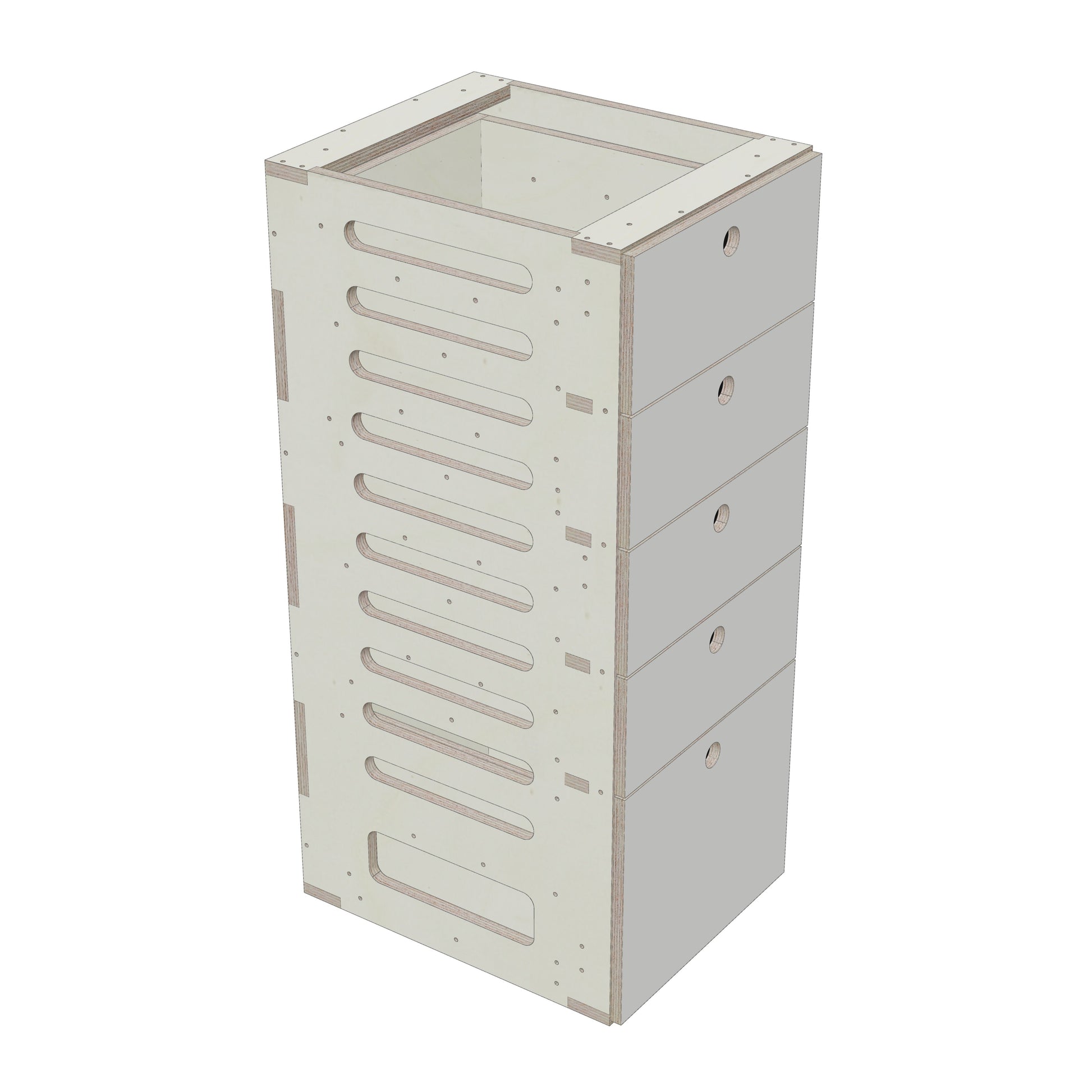 Unterschrank Schubladen Schmal - Rendering