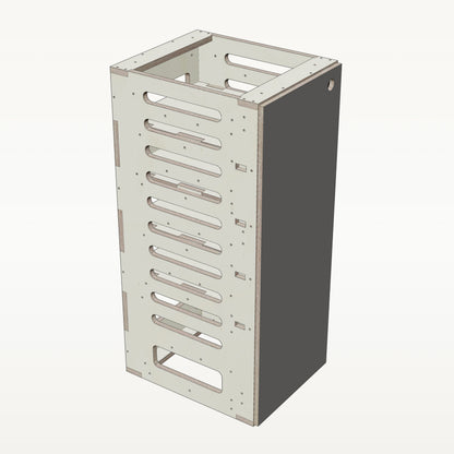 Unterschrank Fachboeden Schmal - Material_anthrazit