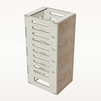 Unterschrank Fachboeden Schmal - Material_asteiche