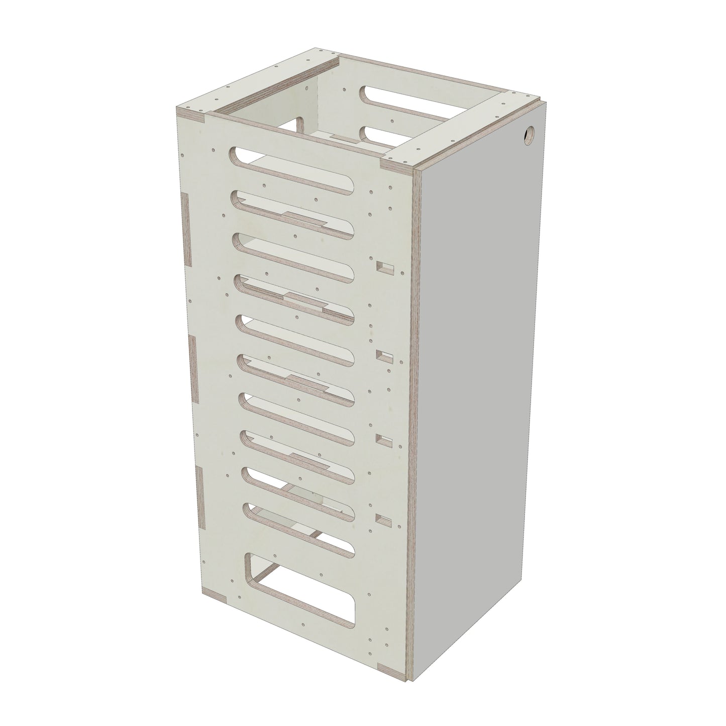Unterschrank Fachboeden Schmal - Rendering