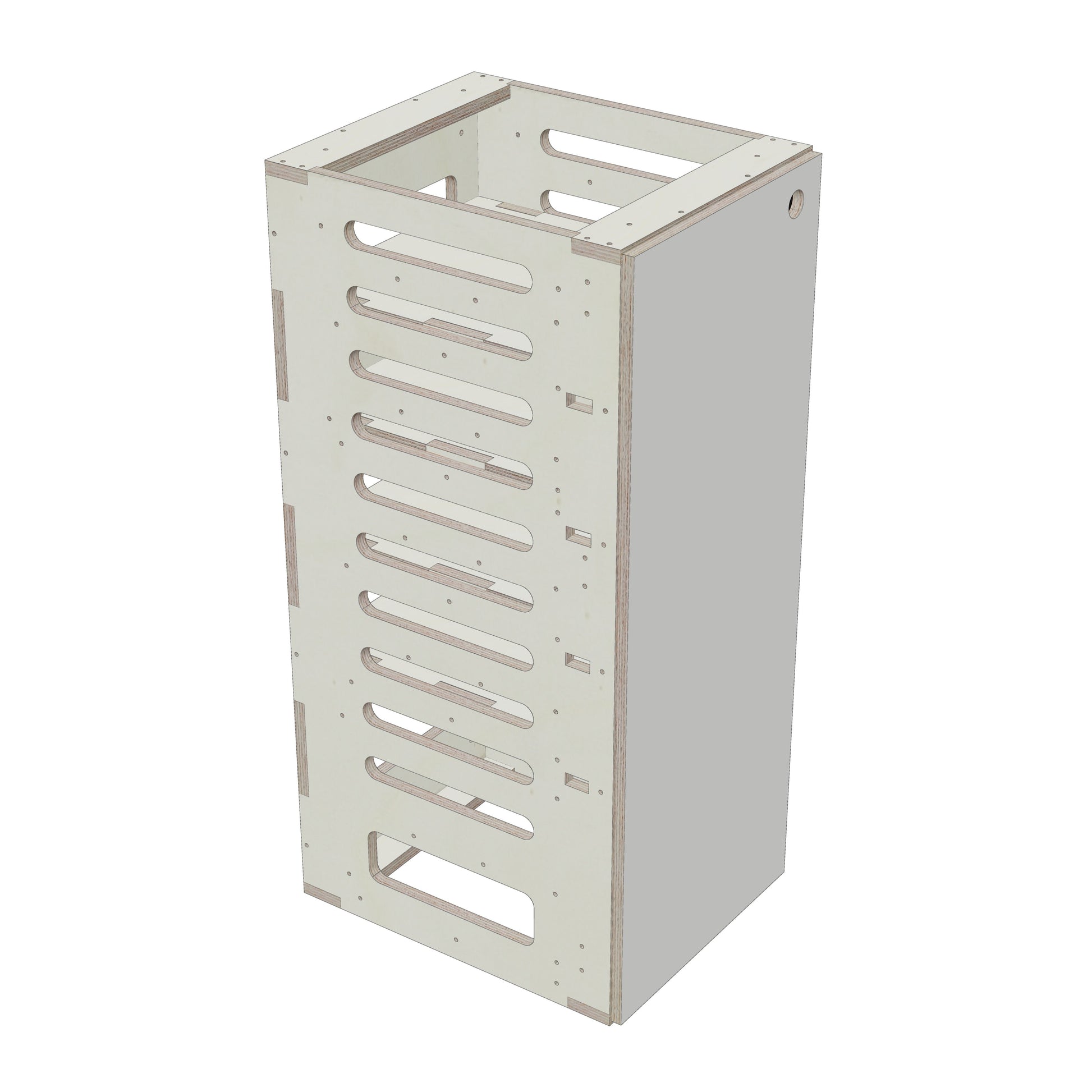 Unterschrank Fachboeden Schmal - Rendering
