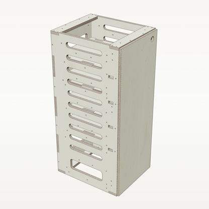 Unterschrank Fachboeden Schmal - Material_pappel
